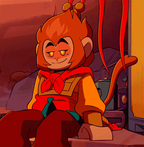 A gif of Sun Wukong from LEGO Monkie Kid