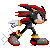 An animated sprite of Shadow the Hedgehog